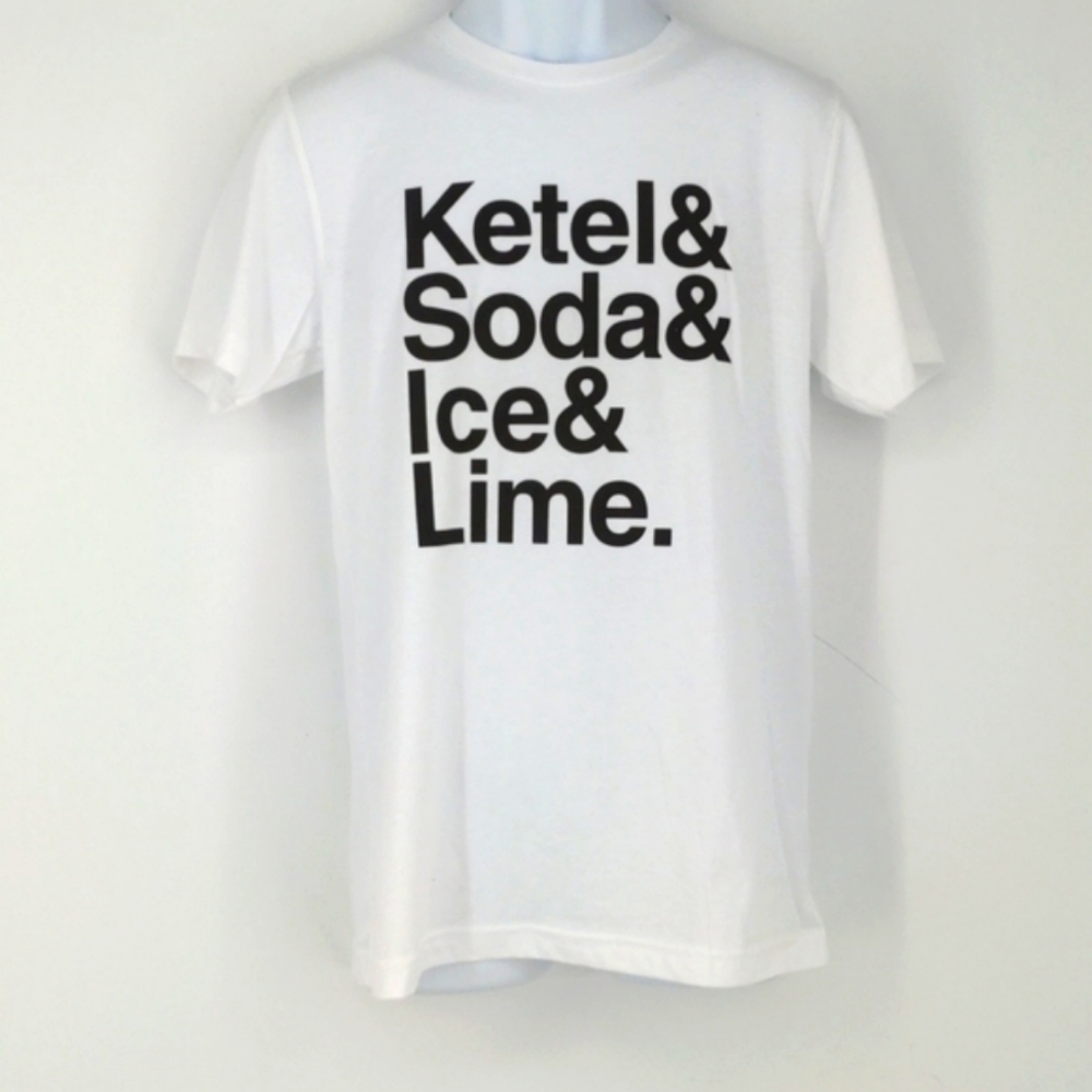 Ketel Soda Ice Lime White Black Drink Shirt Medium